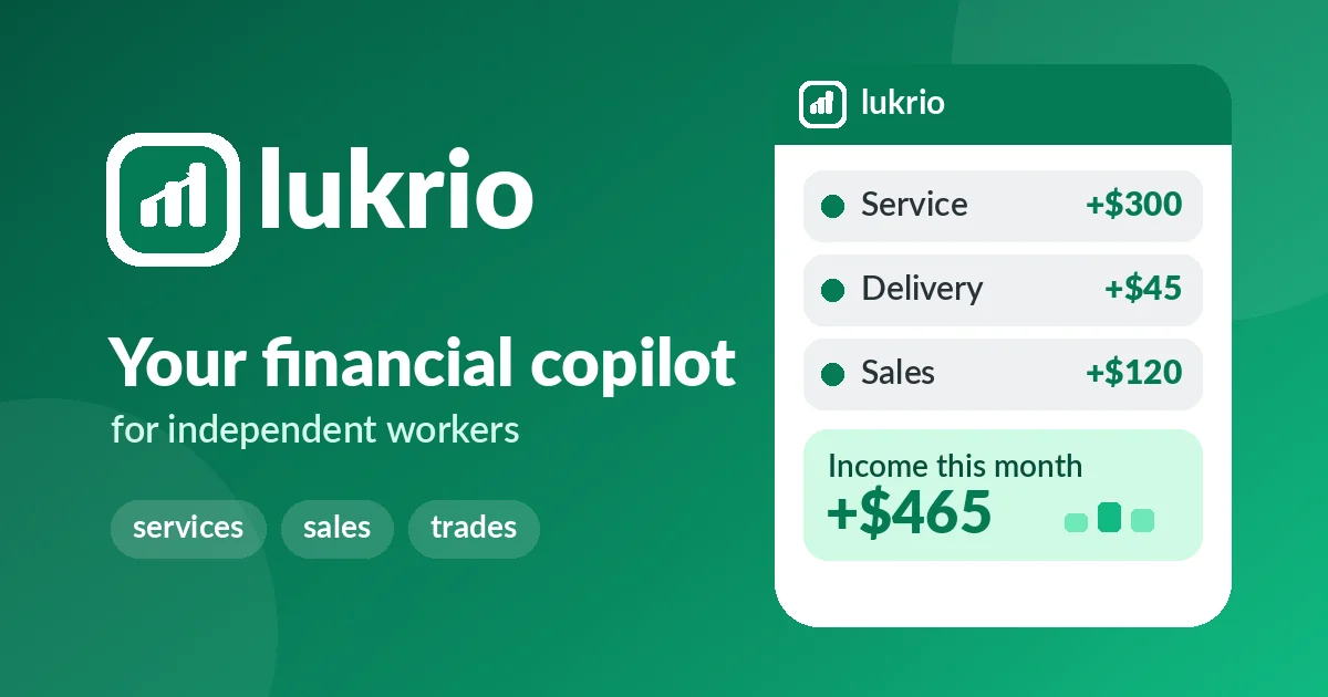 Financial copilot for independent workers: several income streams consolidated in a chat