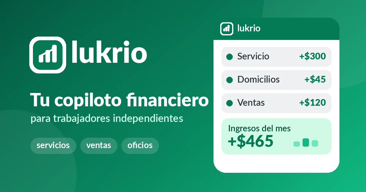 Copiloto financiero para trabajadores independientes: varios frentes de ingreso consolidados en un chat