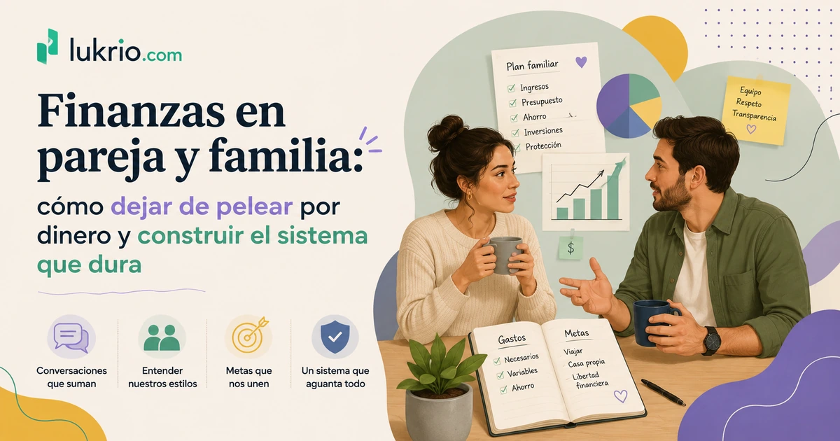 Pareja conversando sobre sus finanzas con tranquilidad