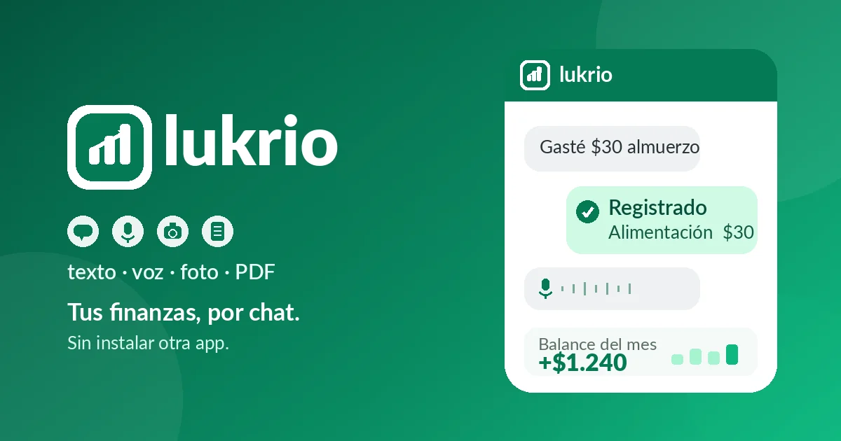 Llevar las finanzas personales por WhatsApp registrando gastos por chat
